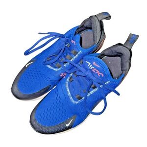 Nike Air Max 270 WOMENS‎ SZ 8 PRE-OWNED Racer Blue Hyper Crimson Shoe AH8050-900